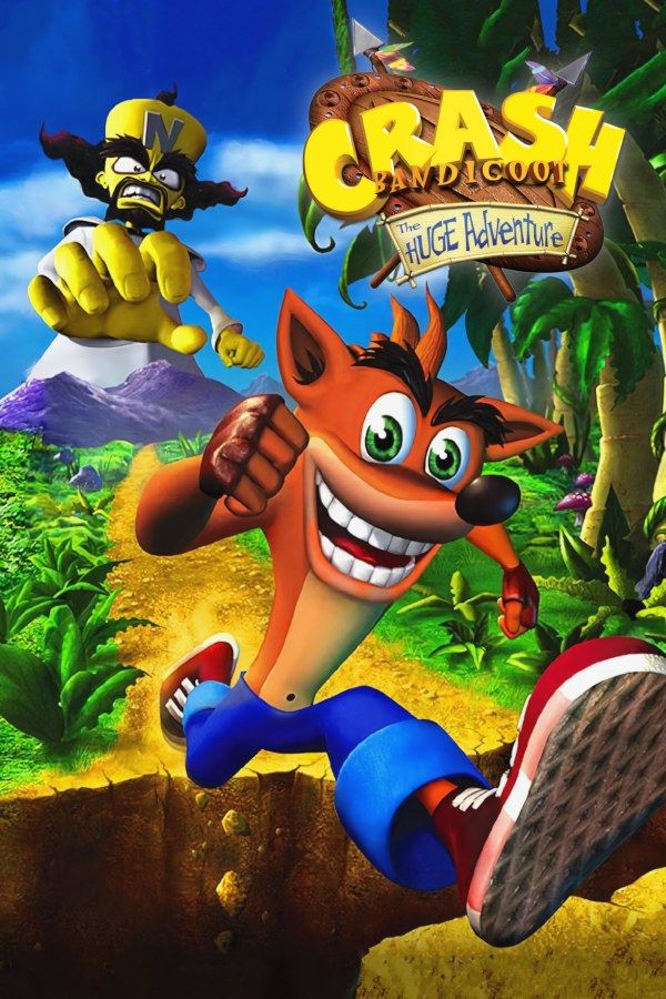 Crash Bandicoot: The Huge Adventure cover art